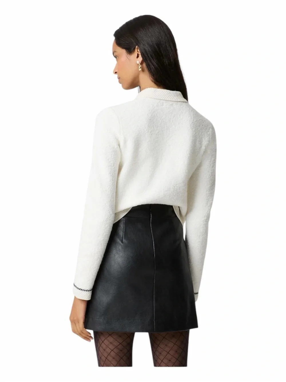 NWT! J. Crew Black Faux-Leather A-Line Mini Skirt. Size 14.